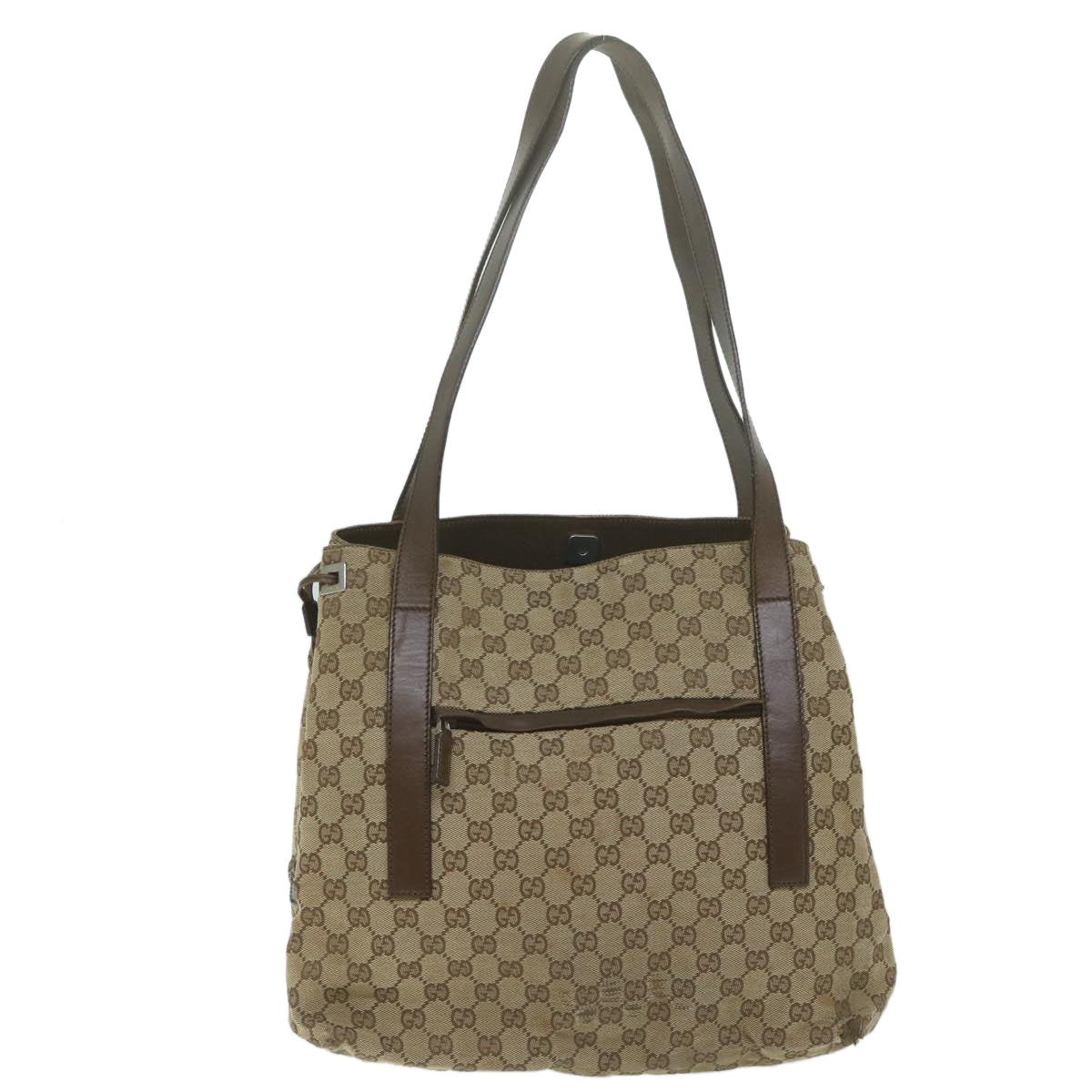 GUCCI GG Canvas Shoulder Bag Beige 30501 1472