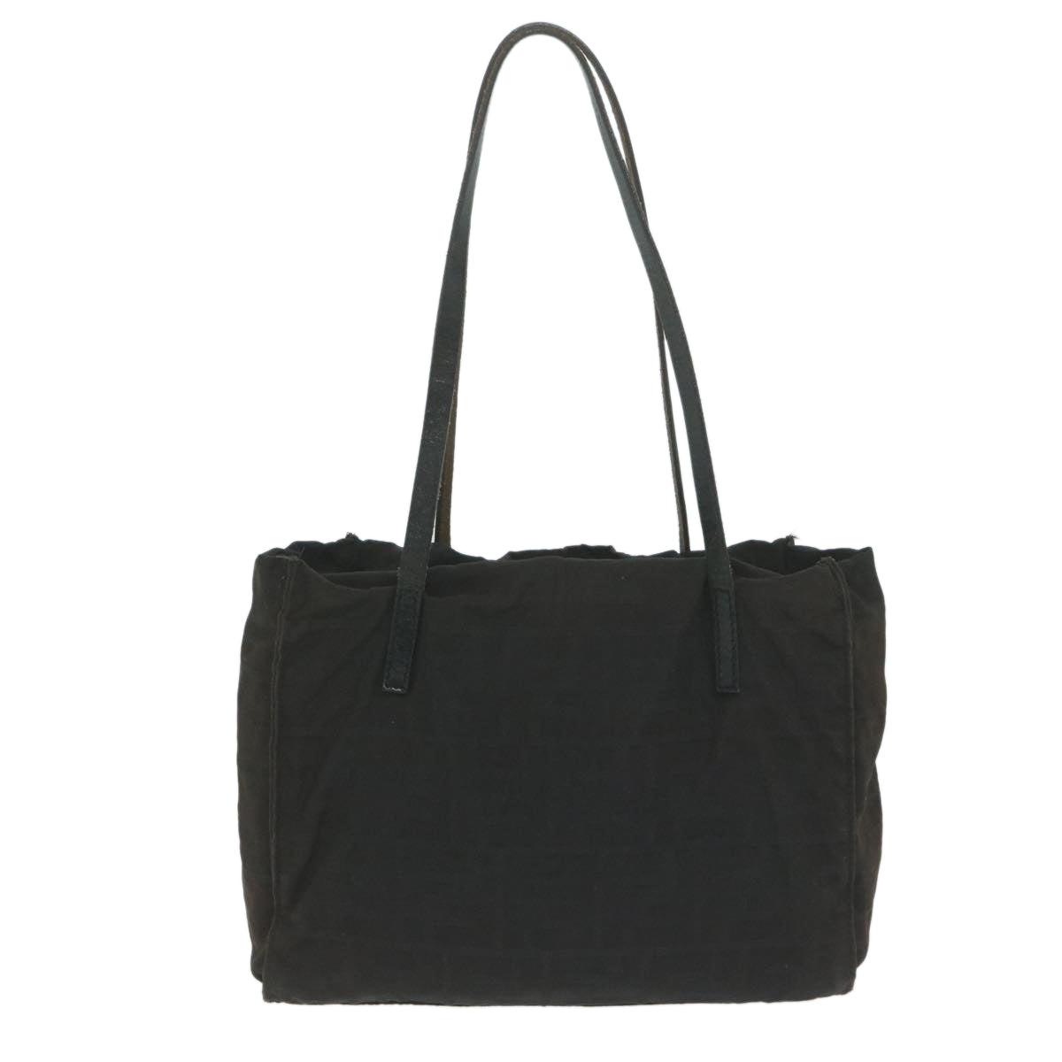Luxury FendiZucca Canvas Shoulder Bag Blackti1473