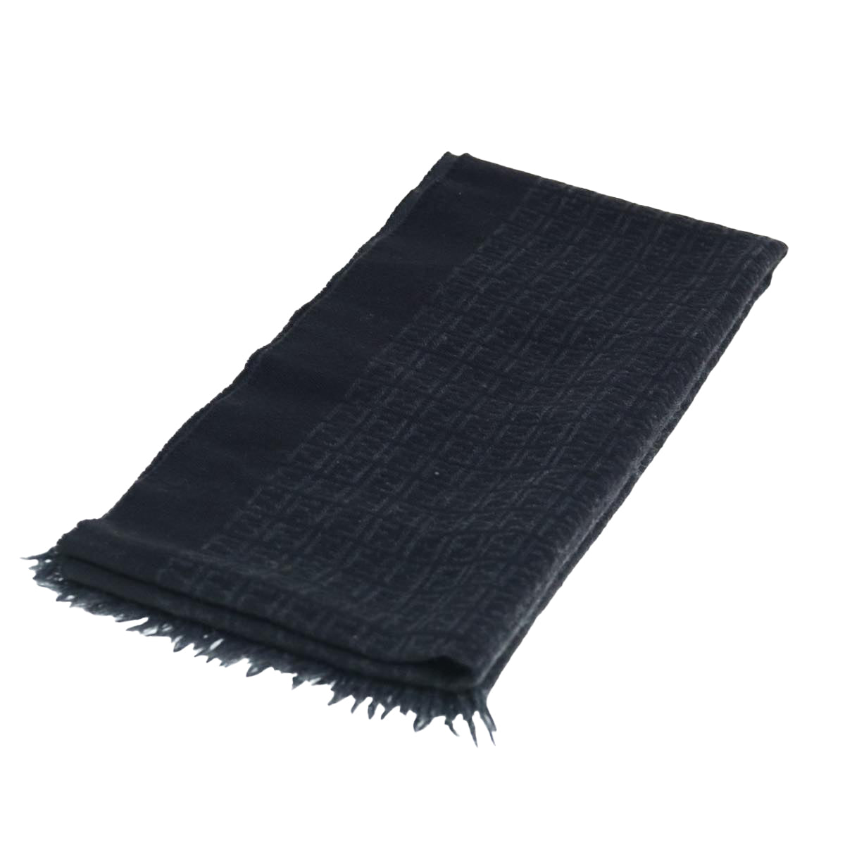 Luxury FendiZucchino Canvas Scarf Wool Blackti1475