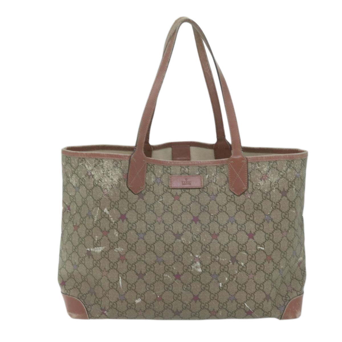 GUCCI GG Supreme Tote Bag PVC Beige 309498 1498