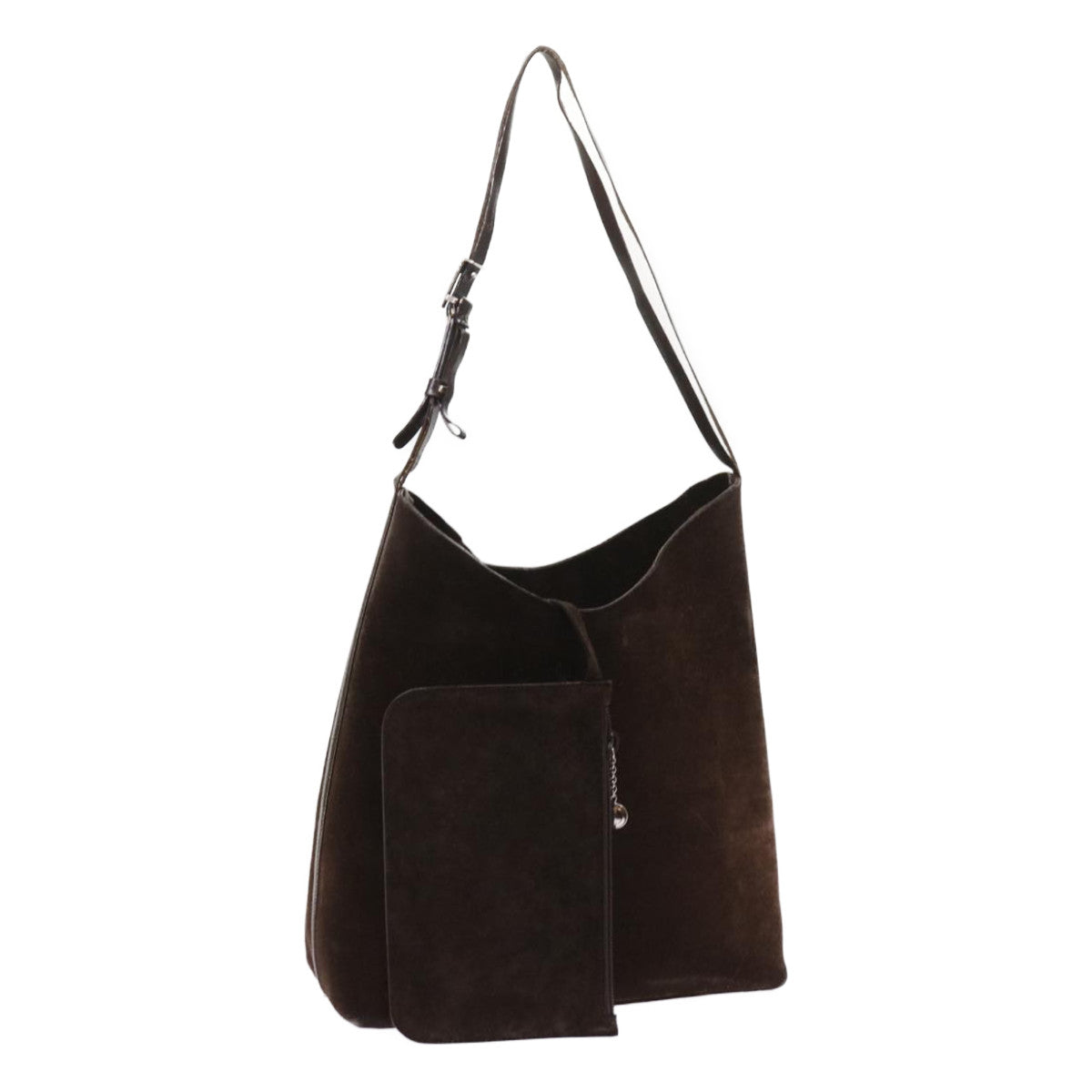 GUCCI Shoulder Bag Suede Brown 1500