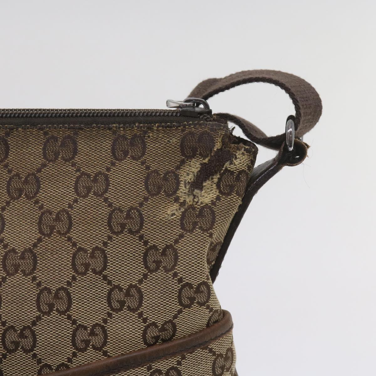 GUCCI GG Canvas Shoulder Bag Beige 145857 1551