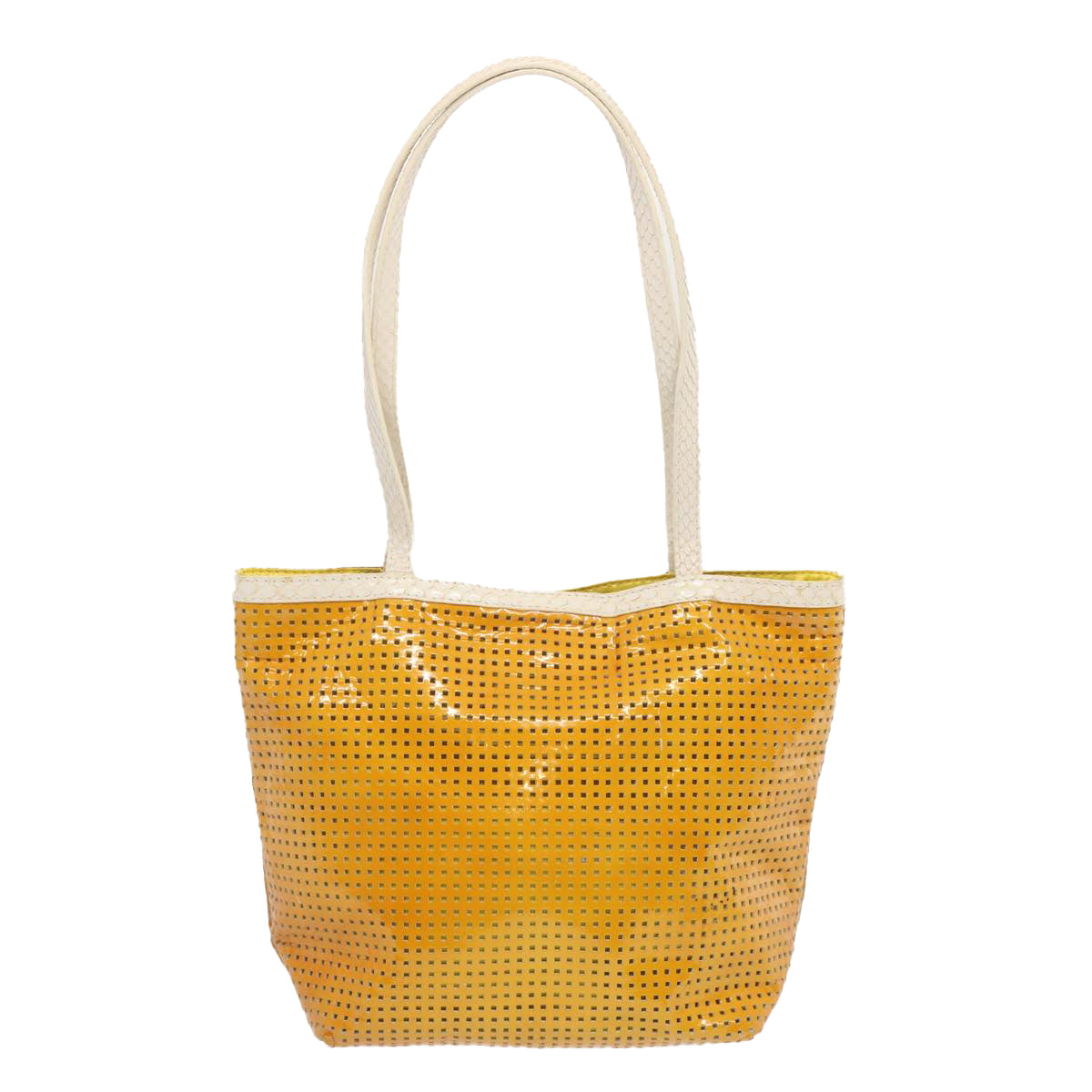 Luxury FendiTote Bag Patent leather Yellowti1601