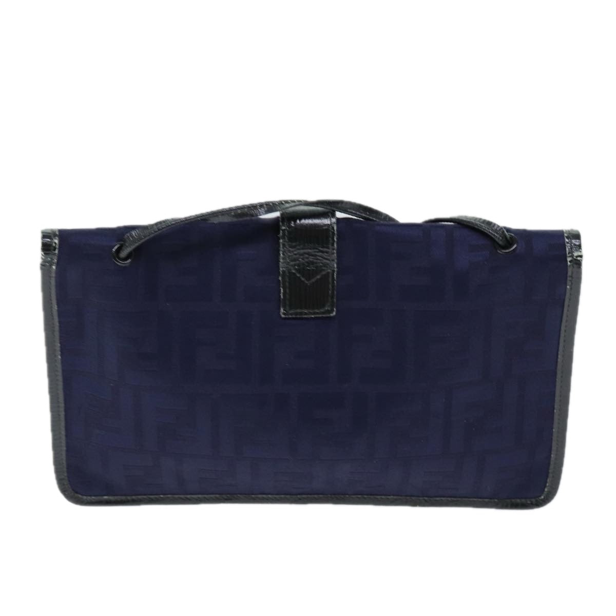 Luxury Fendi Zucca Canvas Shoulder Bag Vintage Blueti1671