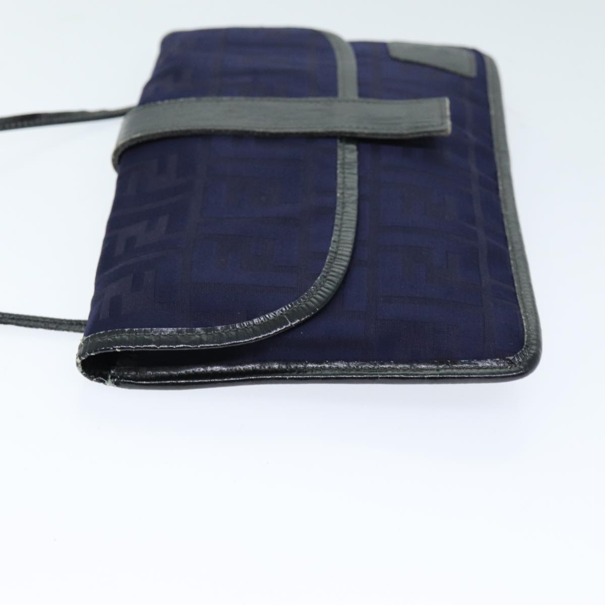 Luxury Fendi Zucca Canvas Shoulder Bag Vintage Blueti1671