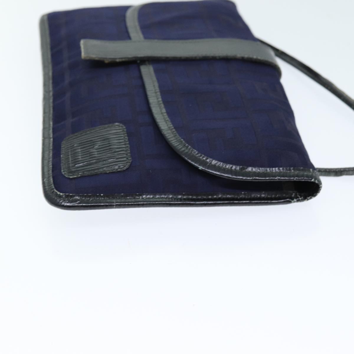 Luxury Fendi Zucca Canvas Shoulder Bag Vintage Blueti1671