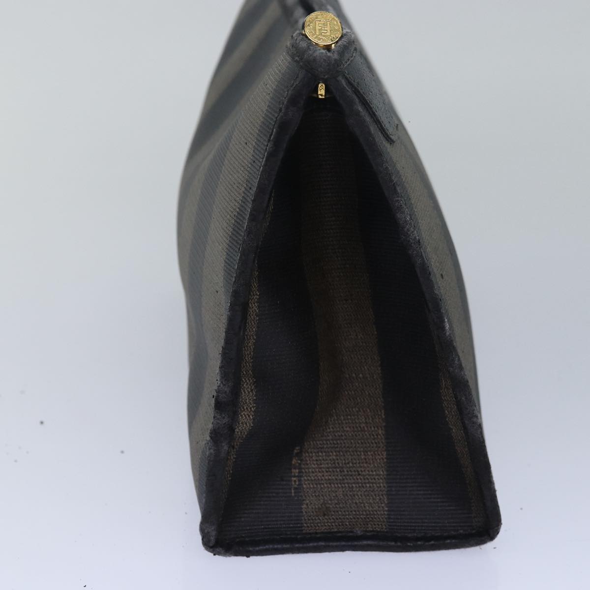 Luxury Fendi Pecan Canvas Clutch Bag Black Brownti1705