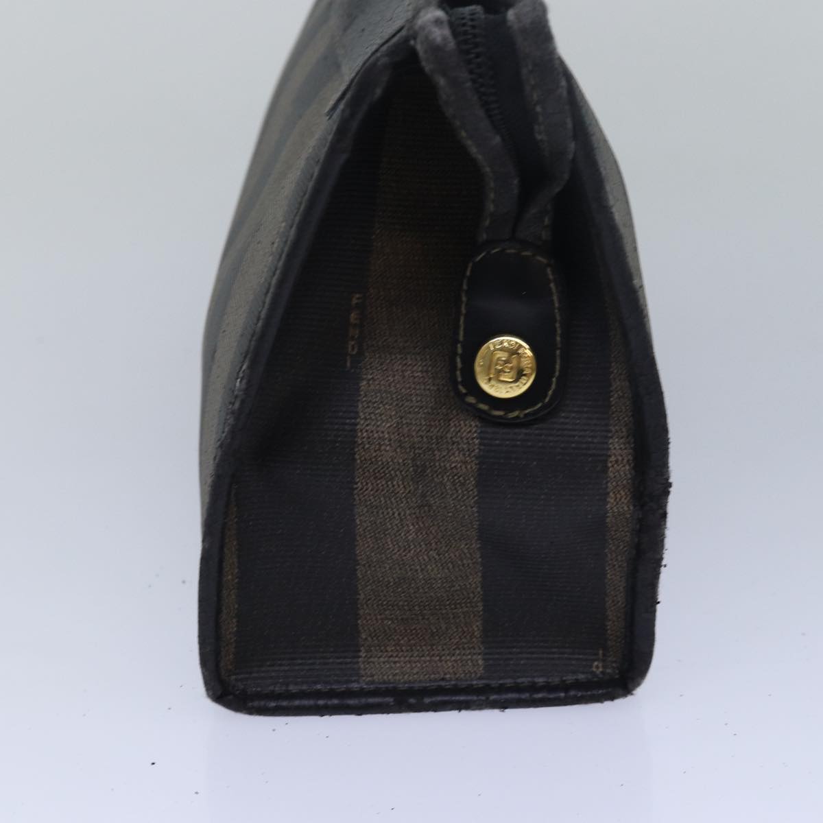Luxury Fendi Pecan Canvas Clutch Bag Black Brownti1705