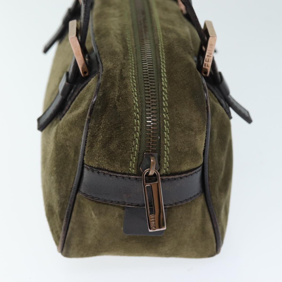 Luxury Fendi Shoulder Bag Suede Greenti1743