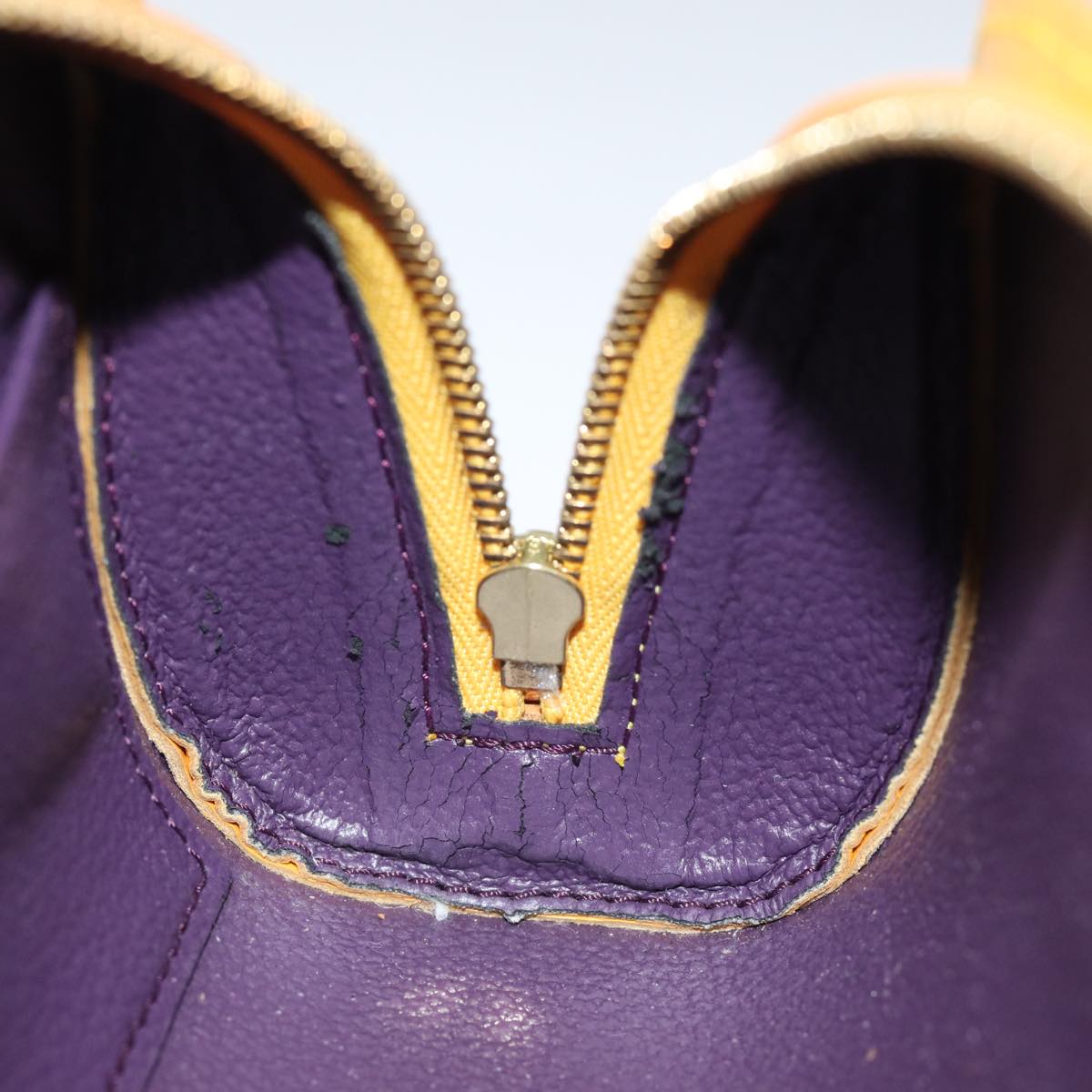 LOUIS VUITTON Epi Dauphine PM Pouch Yellow M48449 LV ti1745