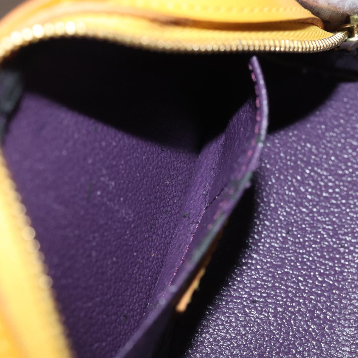 LOUIS VUITTON Epi Dauphine PM Pouch Yellow M48449 LV ti1745