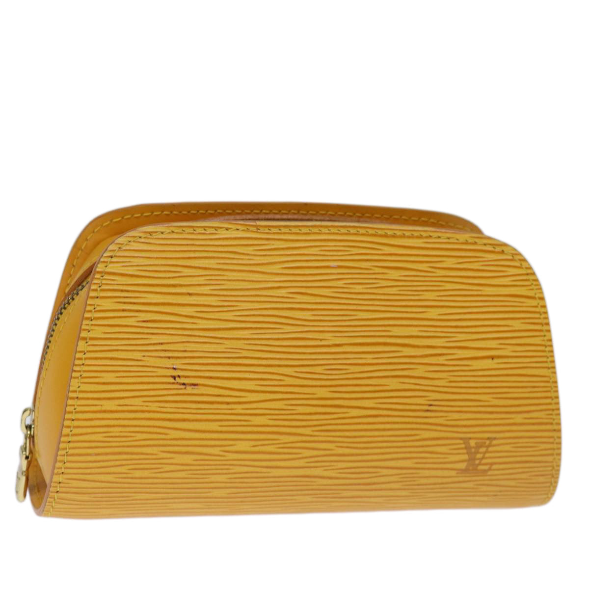 LOUIS VUITTON Epi Dauphine PM Pouch Yellow M48449 LV ti1745