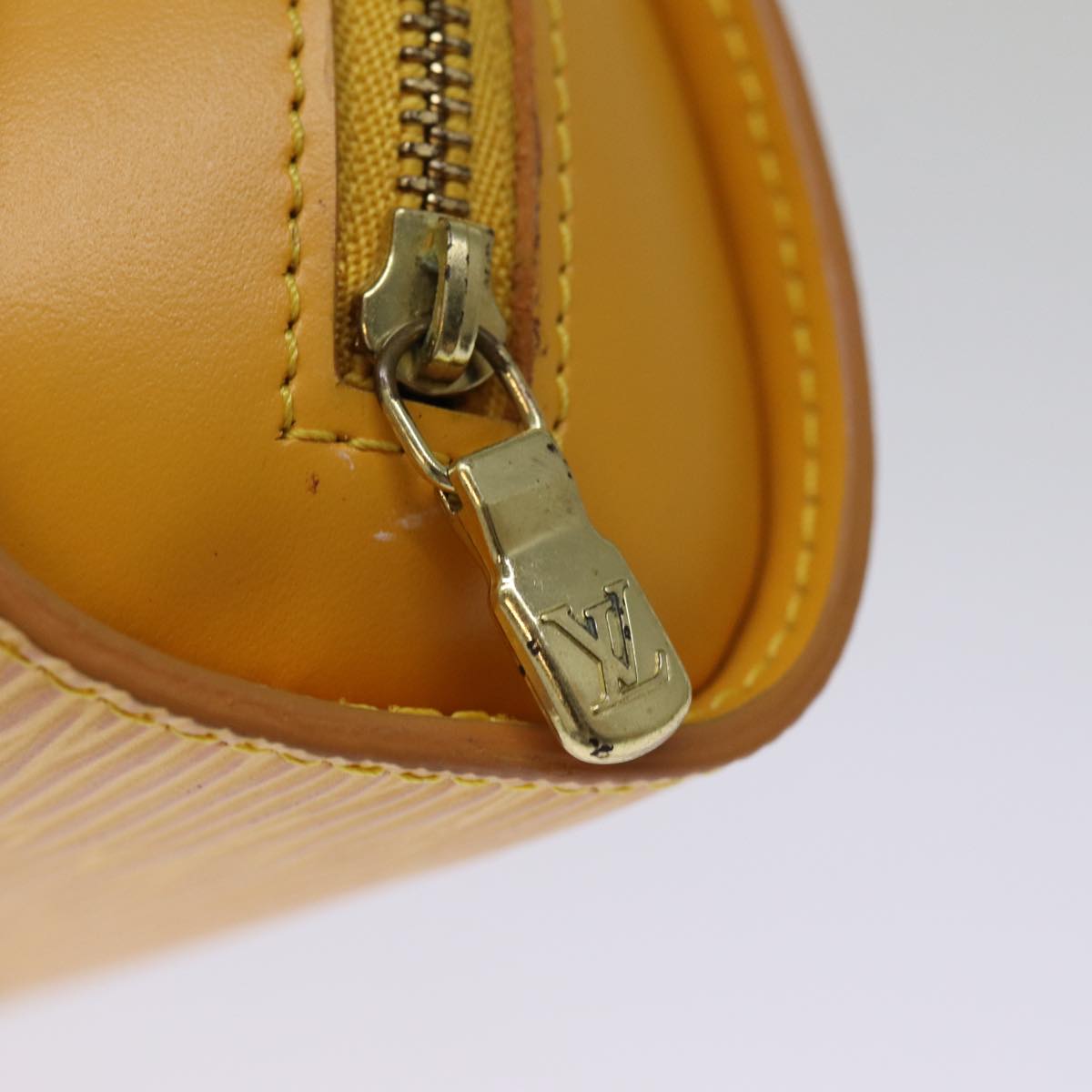 LOUIS VUITTON Epi Dauphine PM Pouch Yellow M48449 LV ti1746