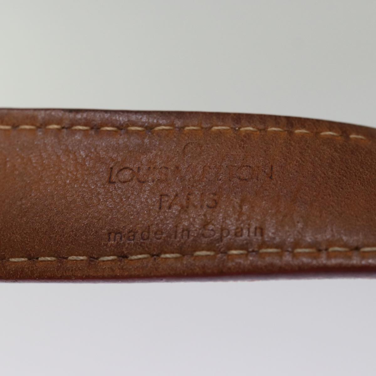 LOUIS VUITTON Damier Azur Ceinture Tresor Belt 36.2"""""""" M9730 LV ti1747