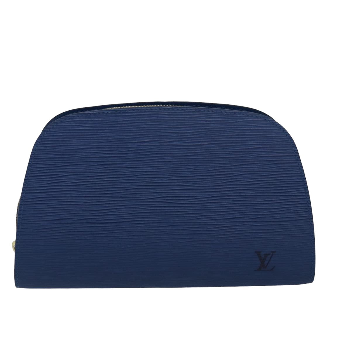 LOUIS VUITTON Epi Dauphine MM Pouch Blue LV ti1836