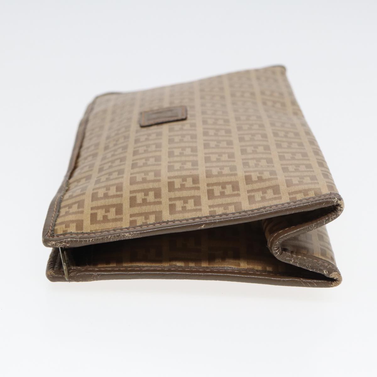 Luxury Fendi Zucchino Canvas Clutch Bag Beigeti1837