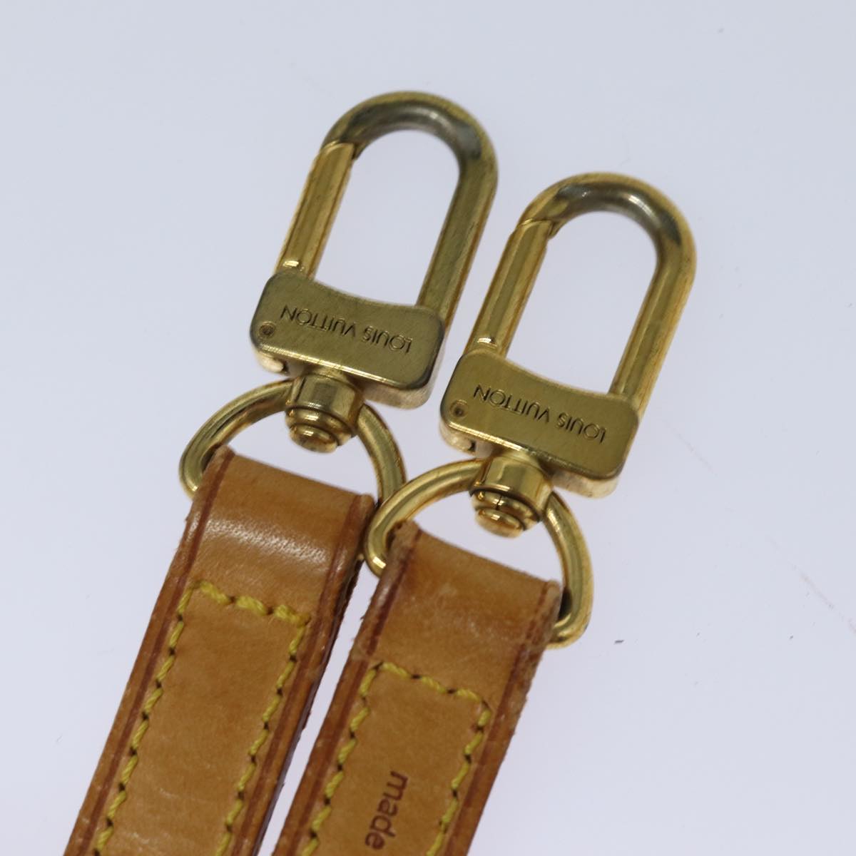 LOUIS VUITTON Shoulder Strap Leather 44.1"" Beige LV ti1846