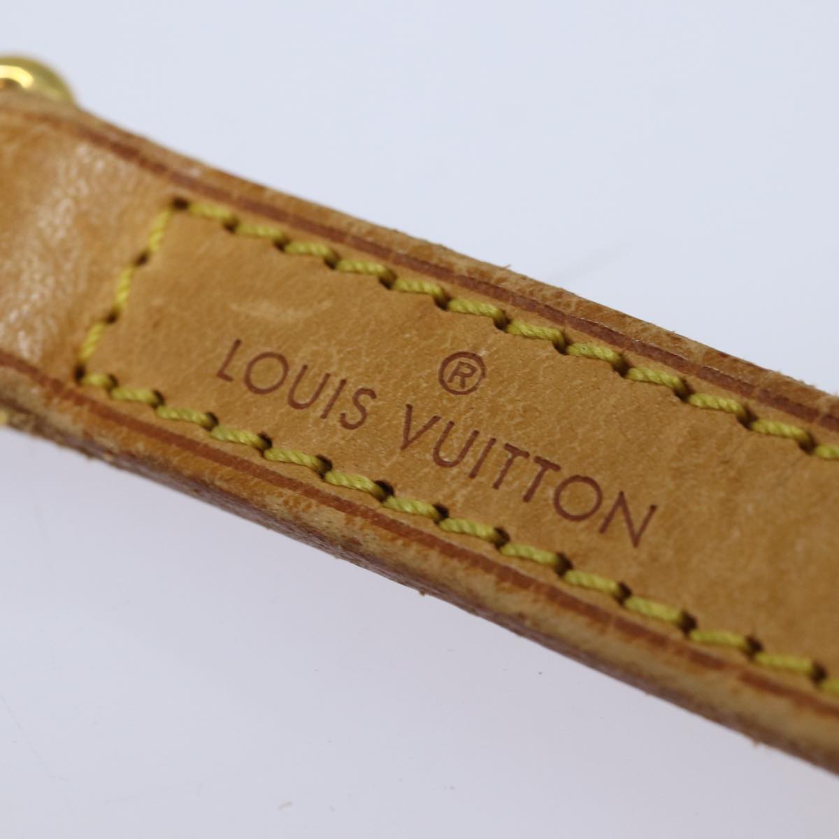 LOUIS VUITTON Shoulder Strap Leather 44.1"" Beige LV ti1846