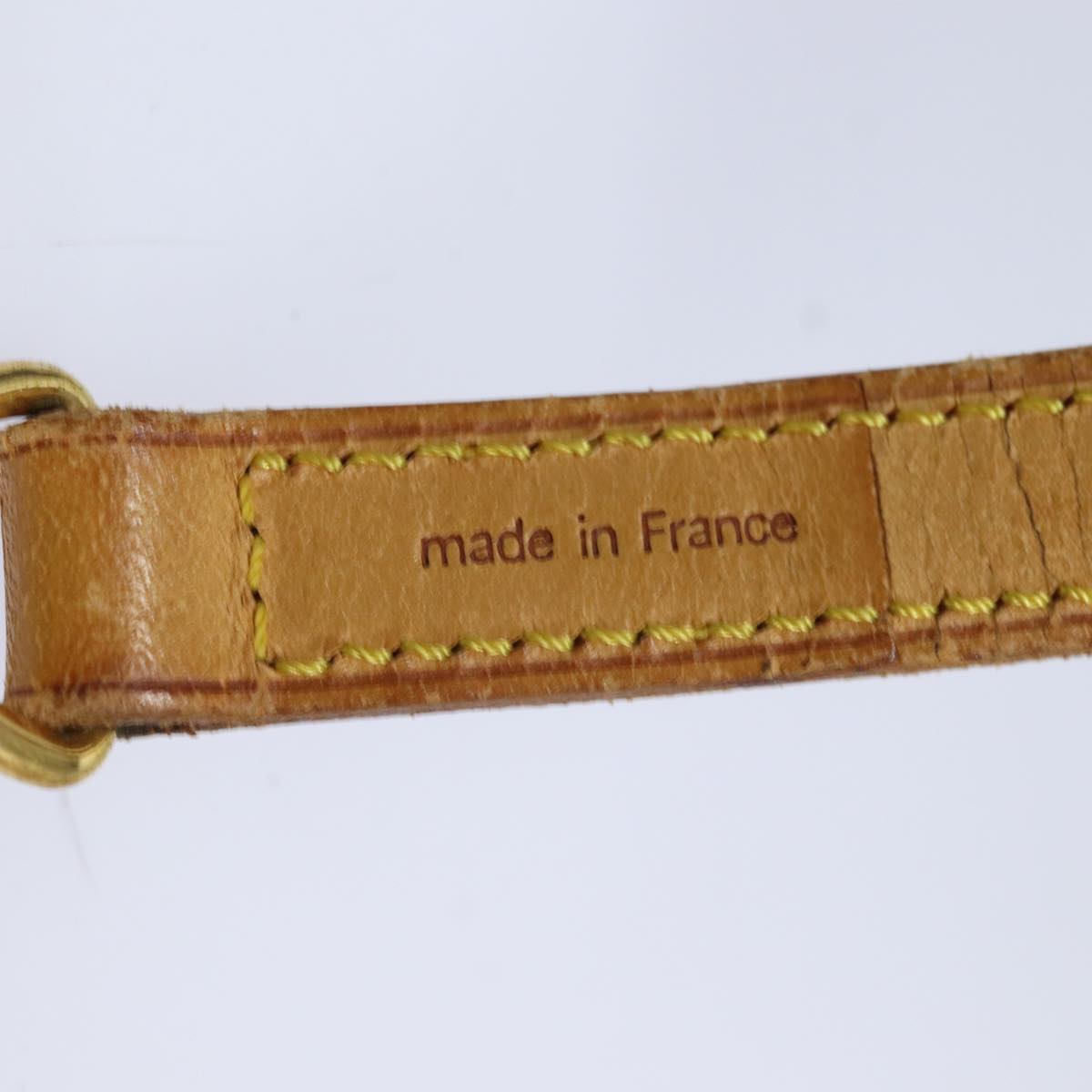 LOUIS VUITTON Shoulder Strap Leather 44.1"" Beige LV ti1846
