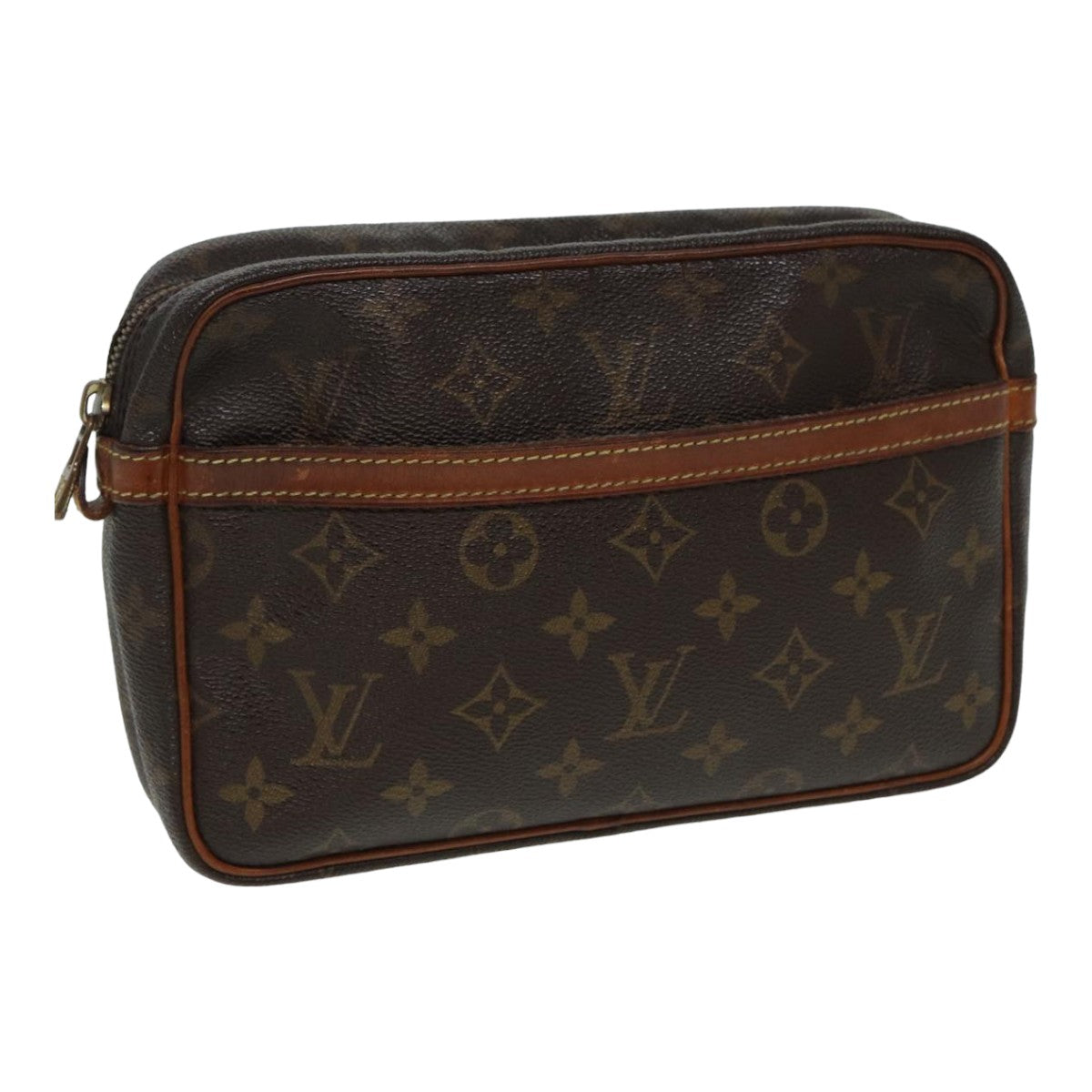 LOUIS VUITTON Monogram Compiegne 23 Clutch Bag M51847 LV ti1880