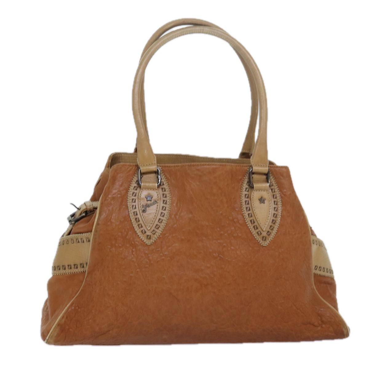 Luxury Fendi Hand Bag Leather Brownti1895