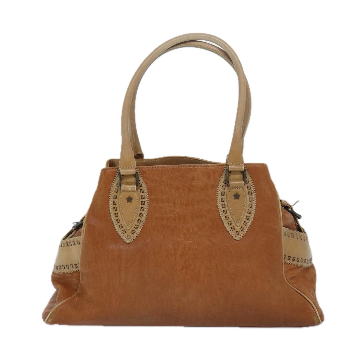 Luxury Fendi Hand Bag Leather Brownti1895