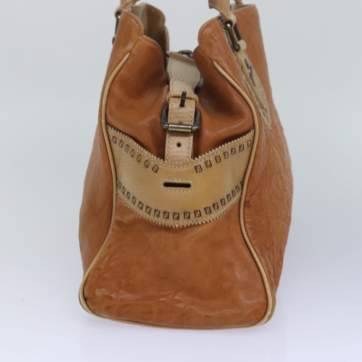 Luxury Fendi Hand Bag Leather Brownti1895