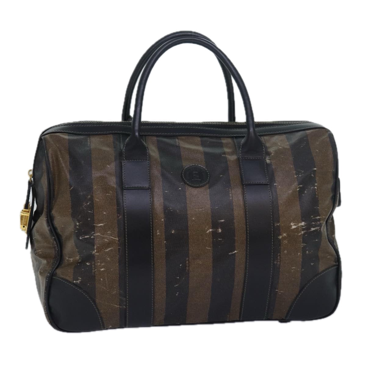 Luxury Fendi Pecan Canvas Hand Bag Brown Beigeti1897