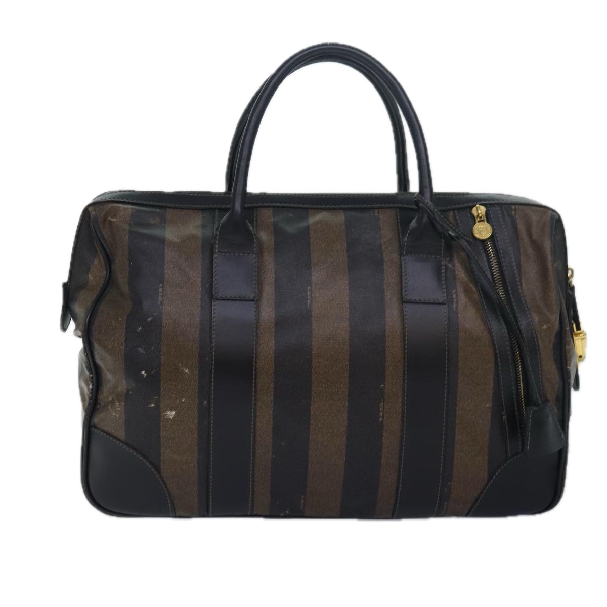 Luxury Fendi Pecan Canvas Hand Bag Brown Beigeti1897