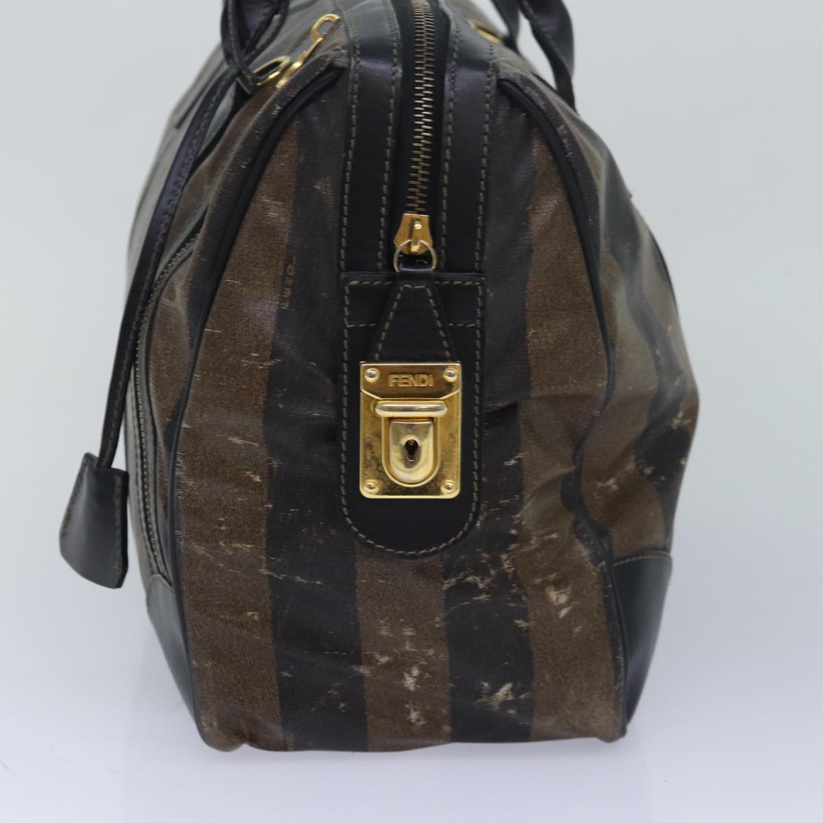 Luxury Fendi Pecan Canvas Hand Bag Brown Beigeti1897