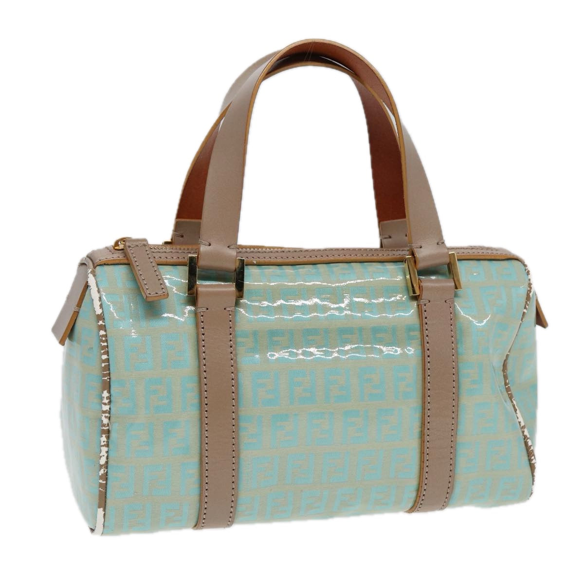 Luxury Fendi Hand Bag Enamel Peppermint Goldti1934