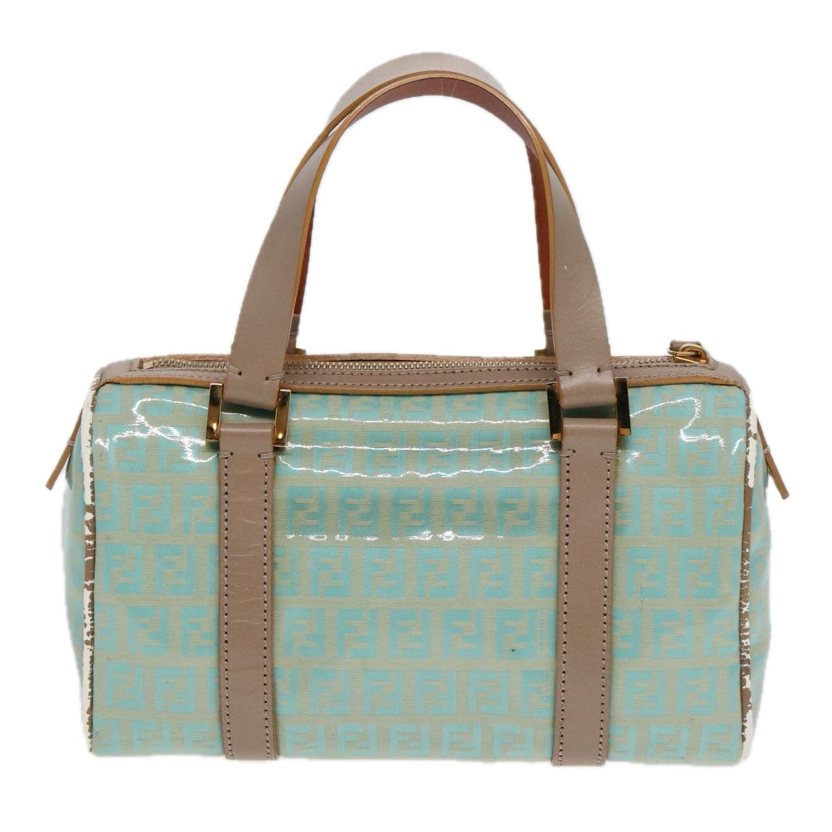 Luxury Fendi Hand Bag Enamel Peppermint Goldti1934
