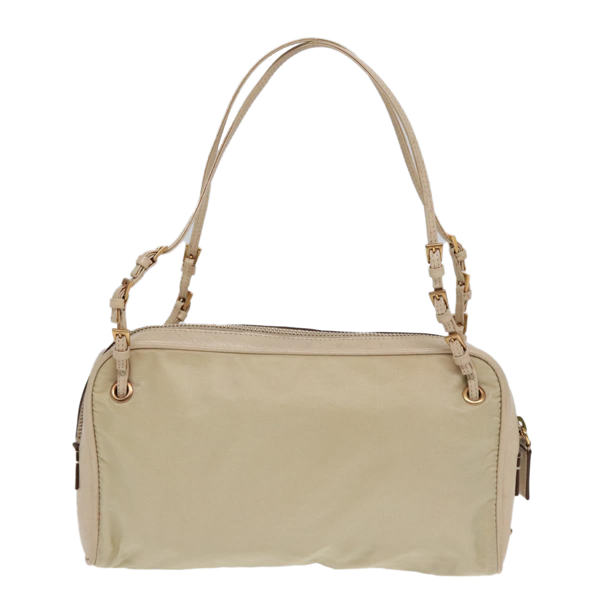 Luxury Prada Hand Bag Nylon Beige Gold  ti1946