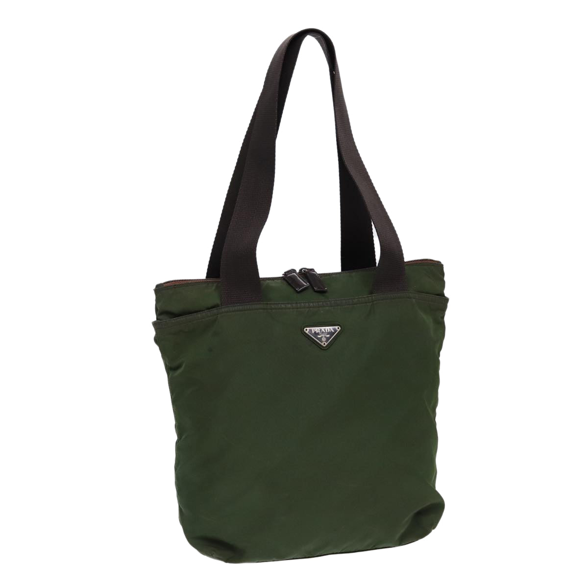 Luxury Prada Tote Bag Nylon Khaki Brown  ti1953