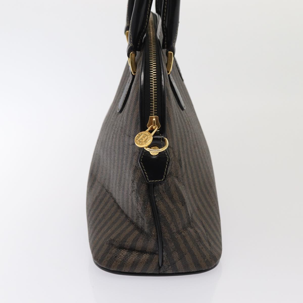 Luxury Fendi Pecan Canvas Hand Bag Coated Canvas 2Set Brown Blackti1976