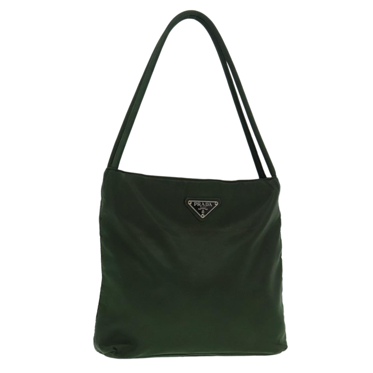 Luxury Prada Tote Bag Nylon Khaki Silver  ti2021