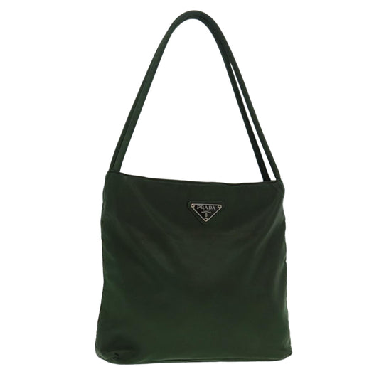 Luxury Prada Tote Bag Nylon Khaki Silver  ti2021