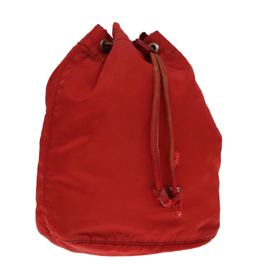 Luxury Prada Pouch Nylon Red Silver  ti2074