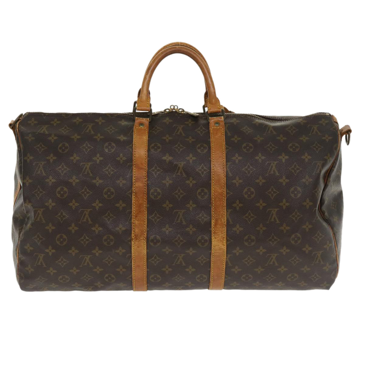 LOUIS VUITTON Monogram Keepall Bandouliere 55 Boston Bag M41414 LV ti753