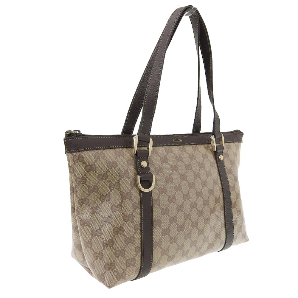 Luxury Gucci Trending 2025 GG Crystal Coated Canvas Leather Shoulder Tote Bag 268640