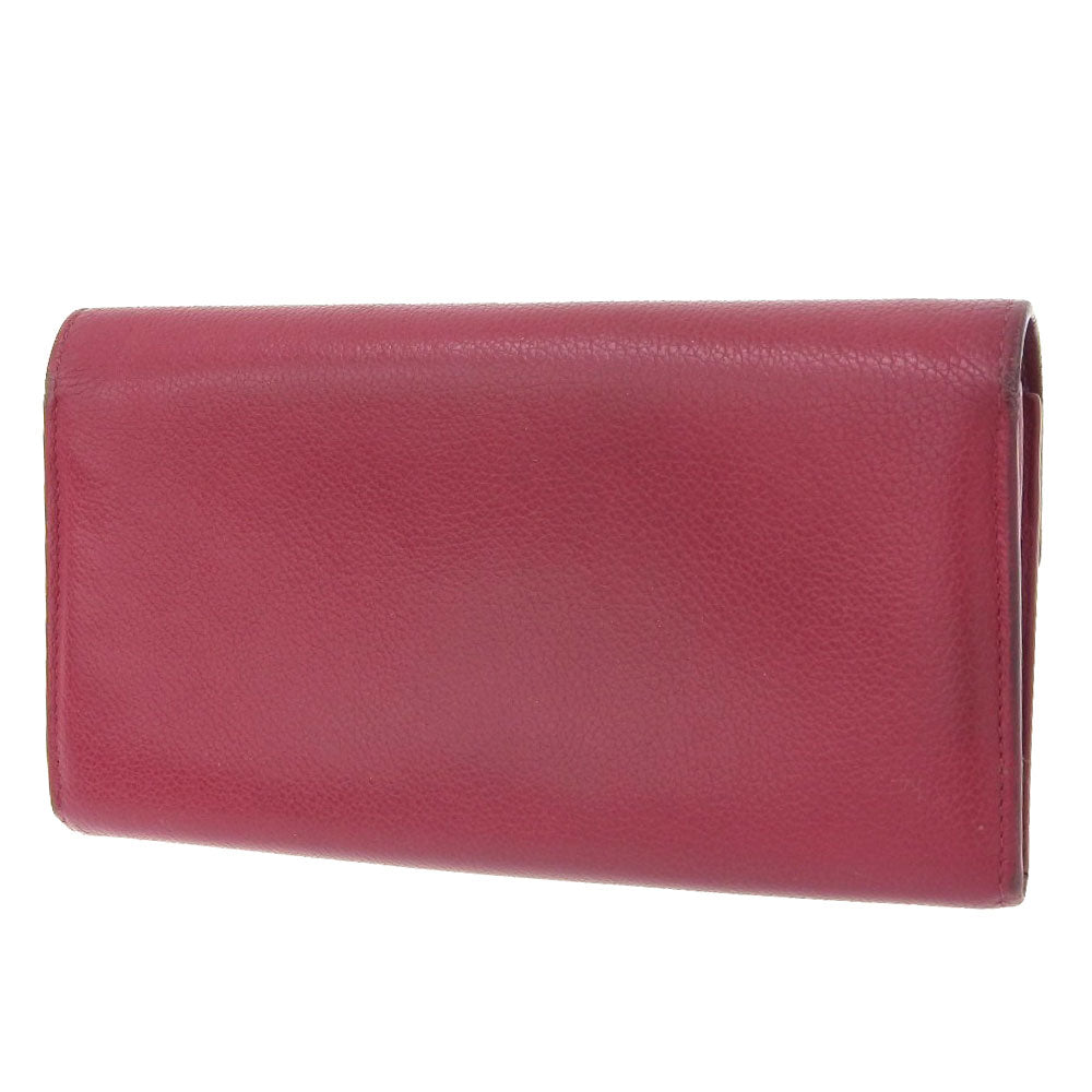 Louis Vuitton Lockme Leather Long Wallet Pink M61277