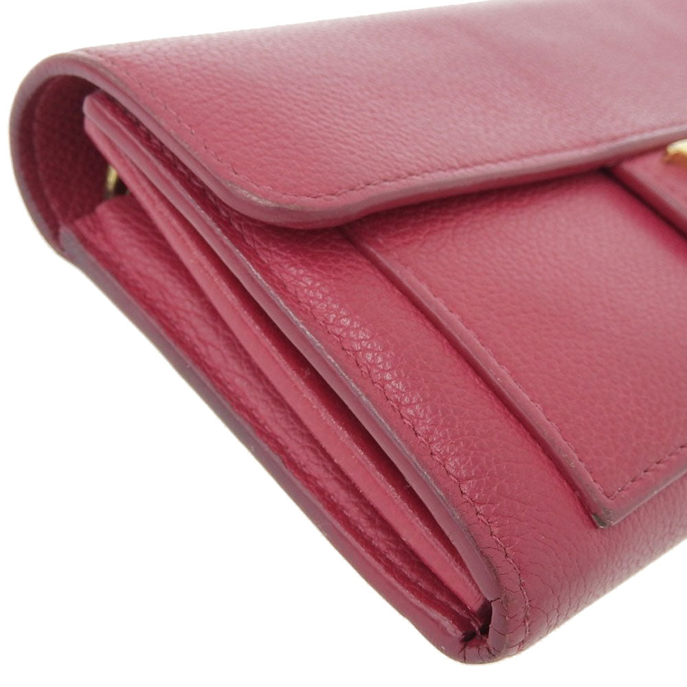 Louis Vuitton Lockme Leather Long Wallet Pink M61277