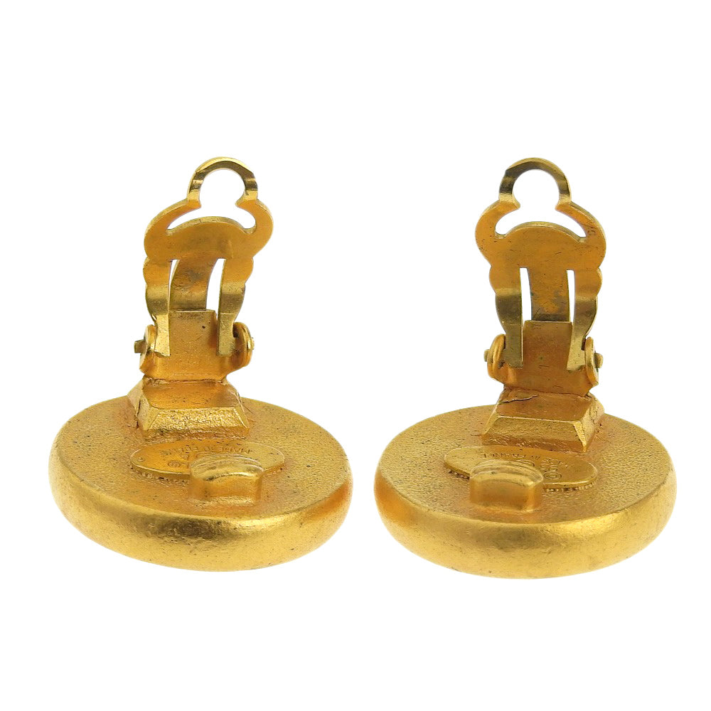 Chanel Vintage Coco Mark Earrings with Mabe Fake Pearl 93A