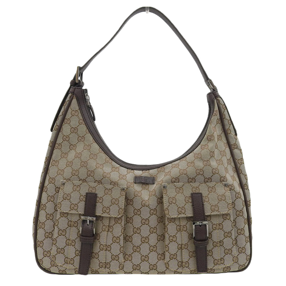 Luxury Gucci Trending 2025 GG Canvas One Shoulder Bag 114266 Beige Brown