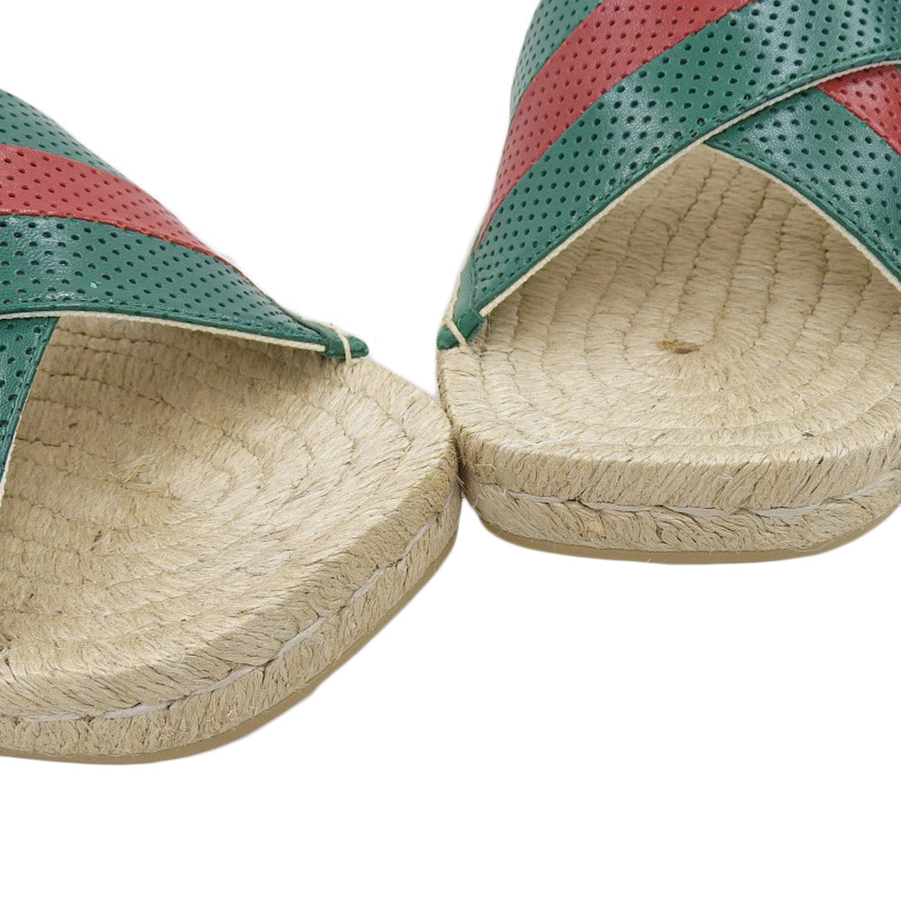 Luxury Gucci Trending 2025 Leather Slide Sandals Green Red