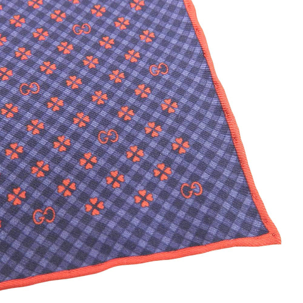 Luxury Gucci Trending 2025 Silk Handkerchief Clover Motif