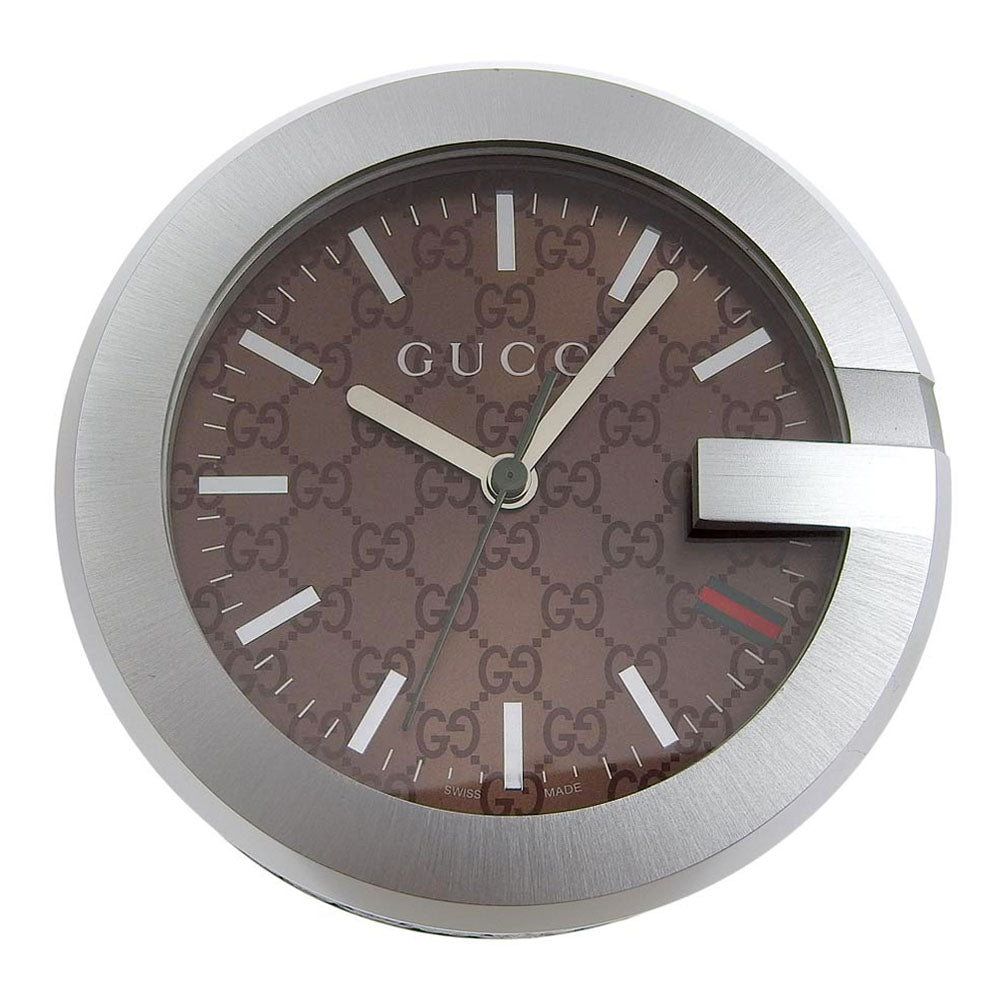 Luxury Gucci Trending 2025 Stainless Steel Leather Quartz G Clock Brown Dial YC210007
