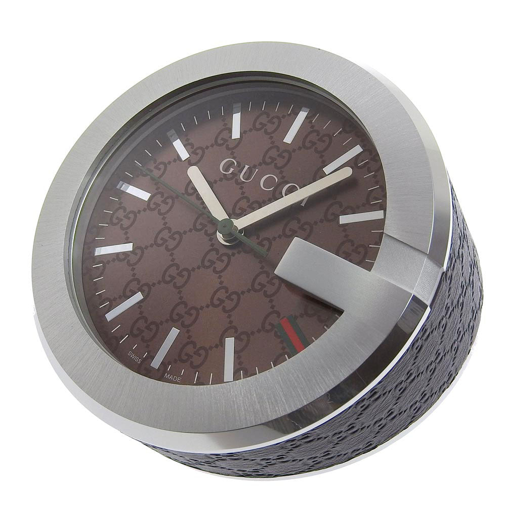 Luxury Gucci Trending 2025 Stainless Steel Leather Quartz G Clock Brown Dial YC210007