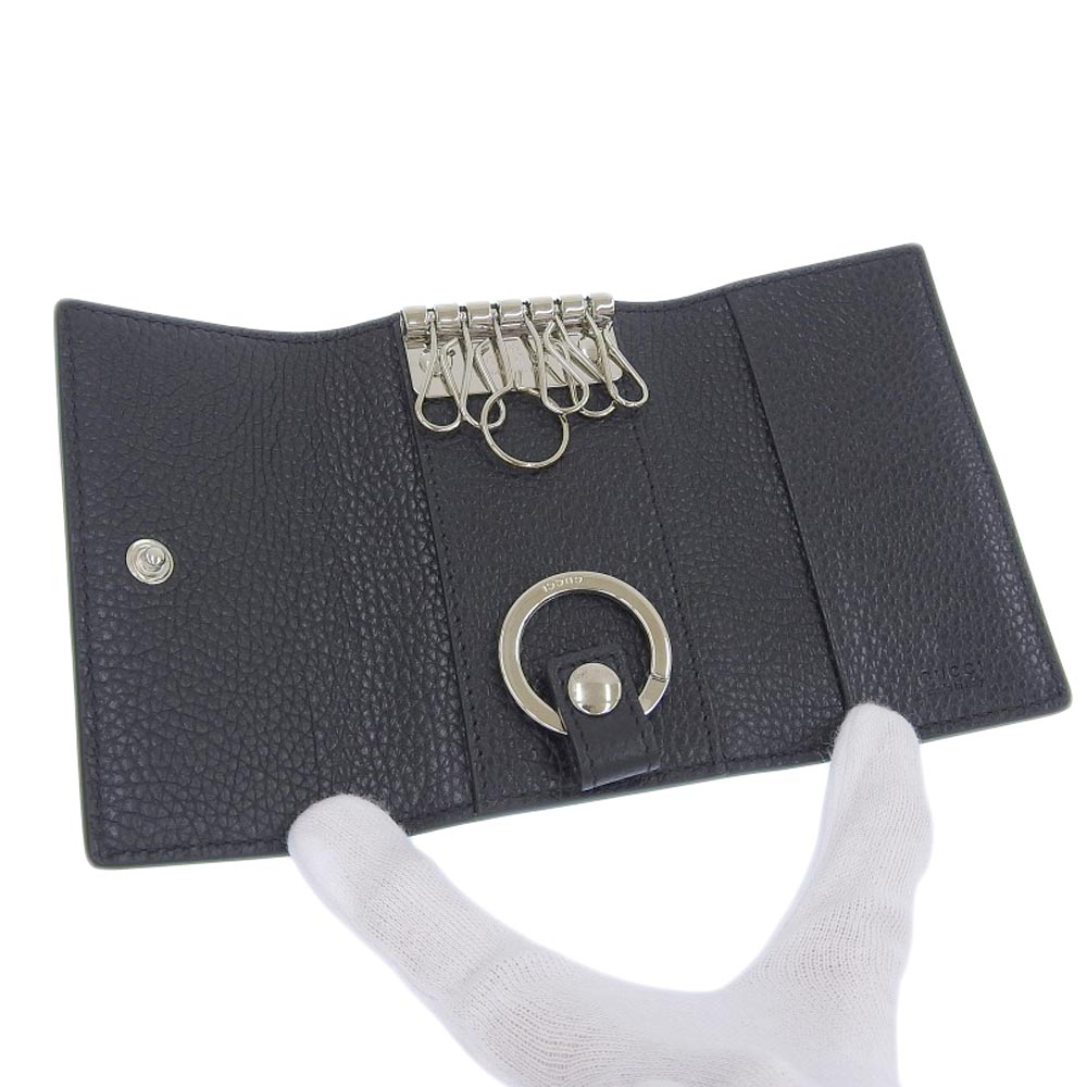 Luxury Gucci Trending 2025 Leather Interlocking G Key Case