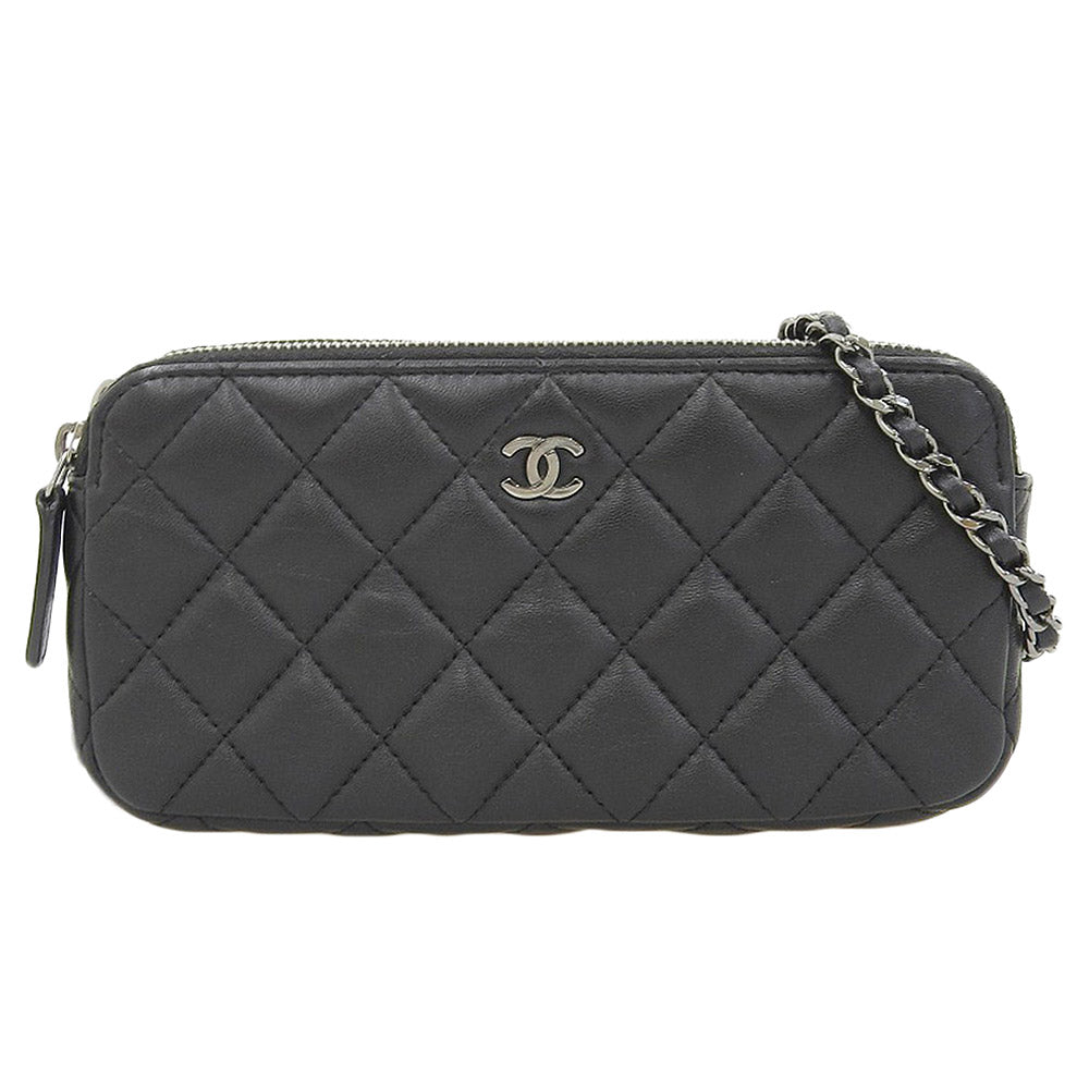 Chanel Lambskin Coco Mark Chain Wallet A82527